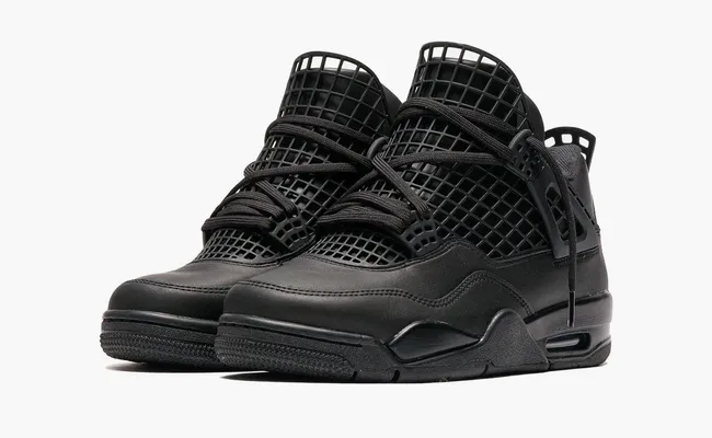 Кроссовки Air Jordan 4 Retro WMNS «Net - Black» chyernye