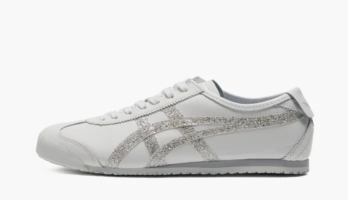  Asics Onitsuka Tiger Mexico 66 «Candy Glitter Series White Pure Silver» belye