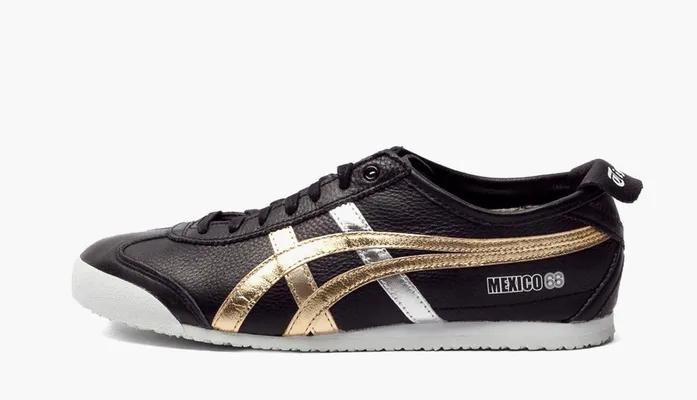  Asics Onitsuka Tiger Mexico 66 «Black Gold Metallic» chyernye