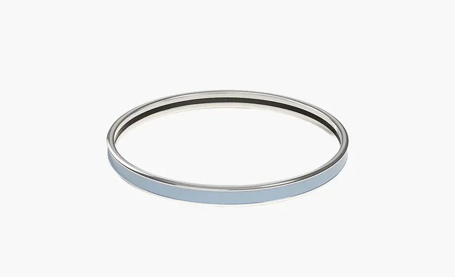  Hermès  Enamel Bangles Unisex «Silver» golubye