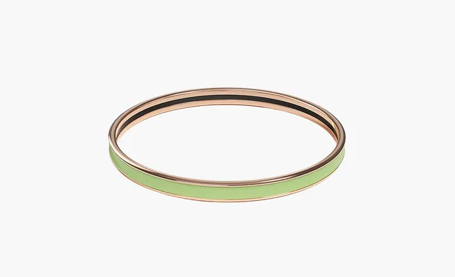  Hermès Enamel Bangles Unisex «Green» zelyenye