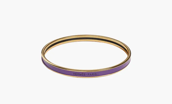  Hermès Enamel Bangles Unisex «Purple» fioletovye