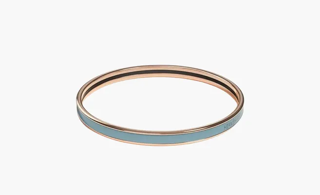 Hermès Enamel Bangles Unisex «Shilton» golubye