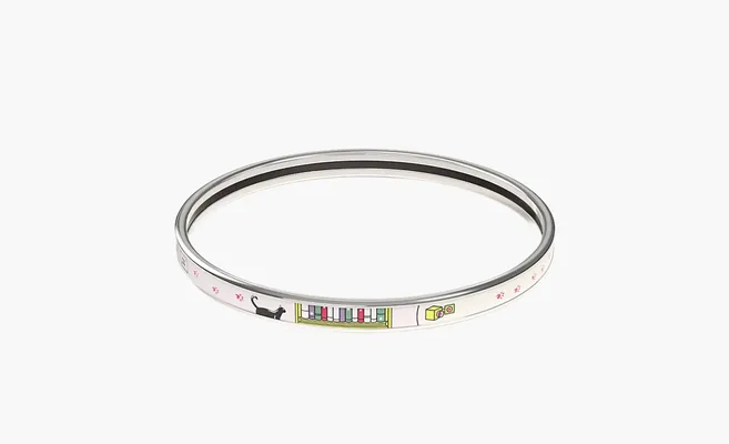  Hermès Mystere au 24 bangle «Silver» serebryanyy