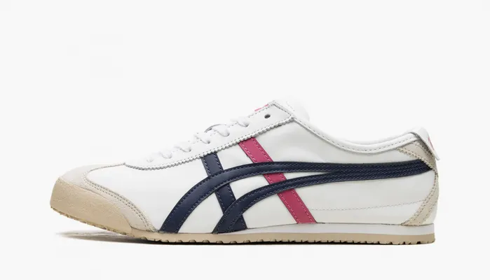  Asics Onitsuka Tiger Mexico 66 «White Navy Pink» 2019 belye