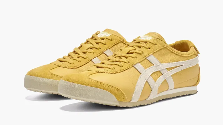  Asics Onitsuka Tiger Mexico 66 Vintage «Yellow White» zhyeltye