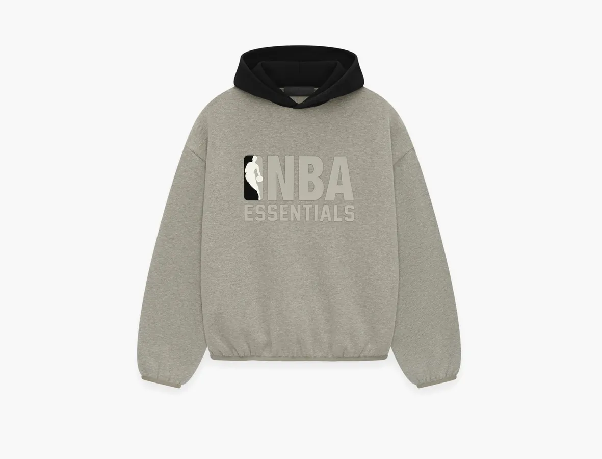 Fear of God Essentials x NBA Hoodie «Warm Heather/Black»