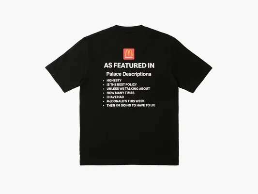 Одежда Palace x McDonald's Tee «Black Description 1» chyernye