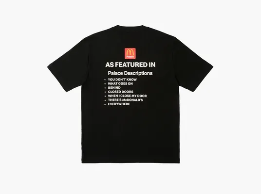 Одежда Palace x McDonald's Tee «Black Description 2» chyernye