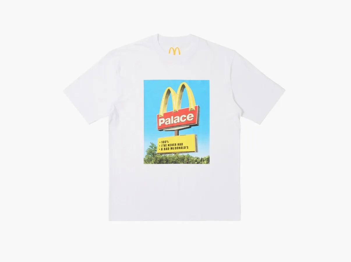 Palace x McDonald's Sign T-Shirt «White»