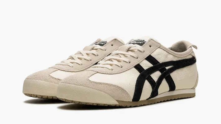  Asics Onitsuka Tiger Mexico 66 Vintage «Birch Black» kremovye