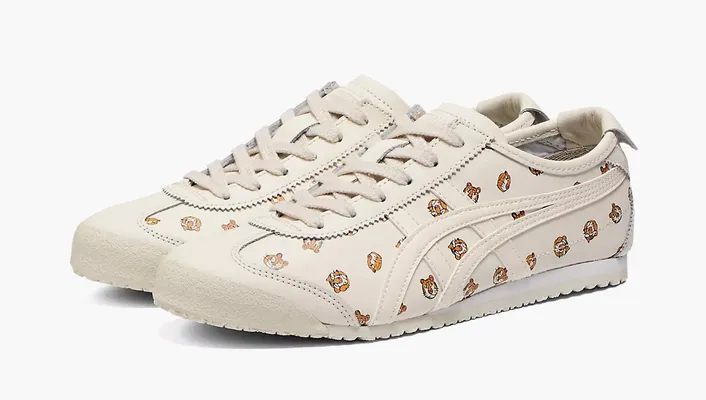  Asics Onitsuka Tiger Mexico 66 «Allover Tiger Face» kremovye