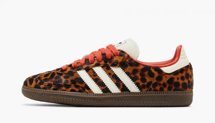 Кроссовки Adidas Samba OG WMNS «Cheetah Pack - Preloved Red» korichnevye