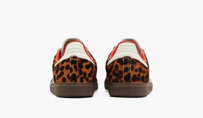 Кроссовки Adidas Samba OG WMNS «Cheetah Pack - Preloved Red» korichnevye
