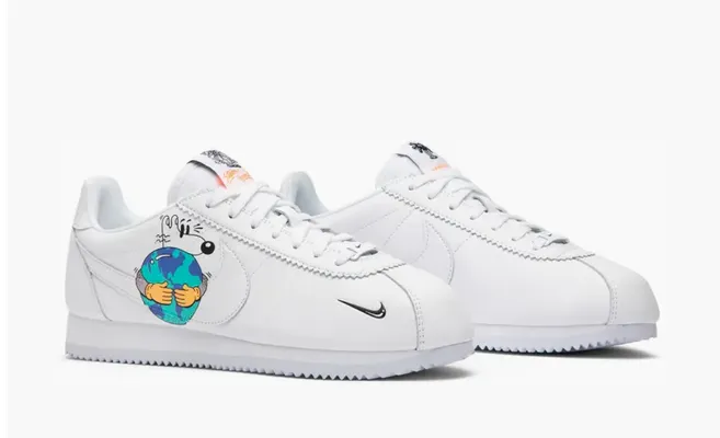 Кроссовки Nike Steve Harrington x Cortez Flyleather QS «Earth Day» belye
