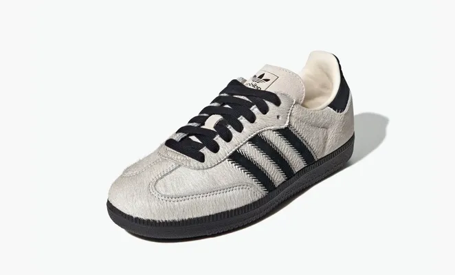 Кроссовки Adidas Samba OG WMNS «Pony Hair Pack - Wonder White» bezhevye