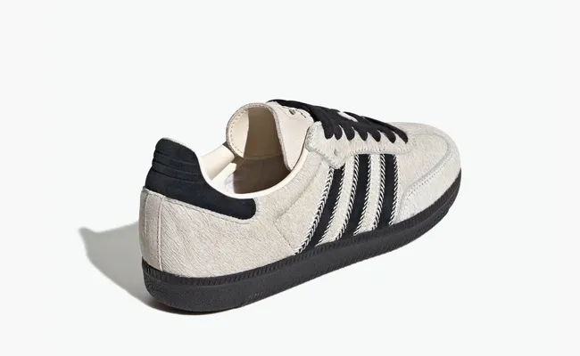 Кроссовки Adidas Samba OG WMNS «Pony Hair Pack - Wonder White» bezhevye