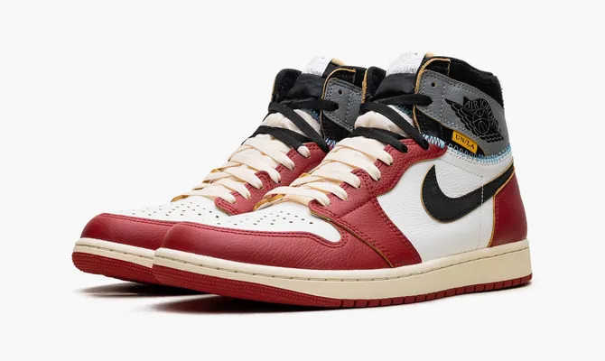 Кроссовки Air Jordan 1 Retro High OG SP x Union LA «Chicago Shadow» krasnye 