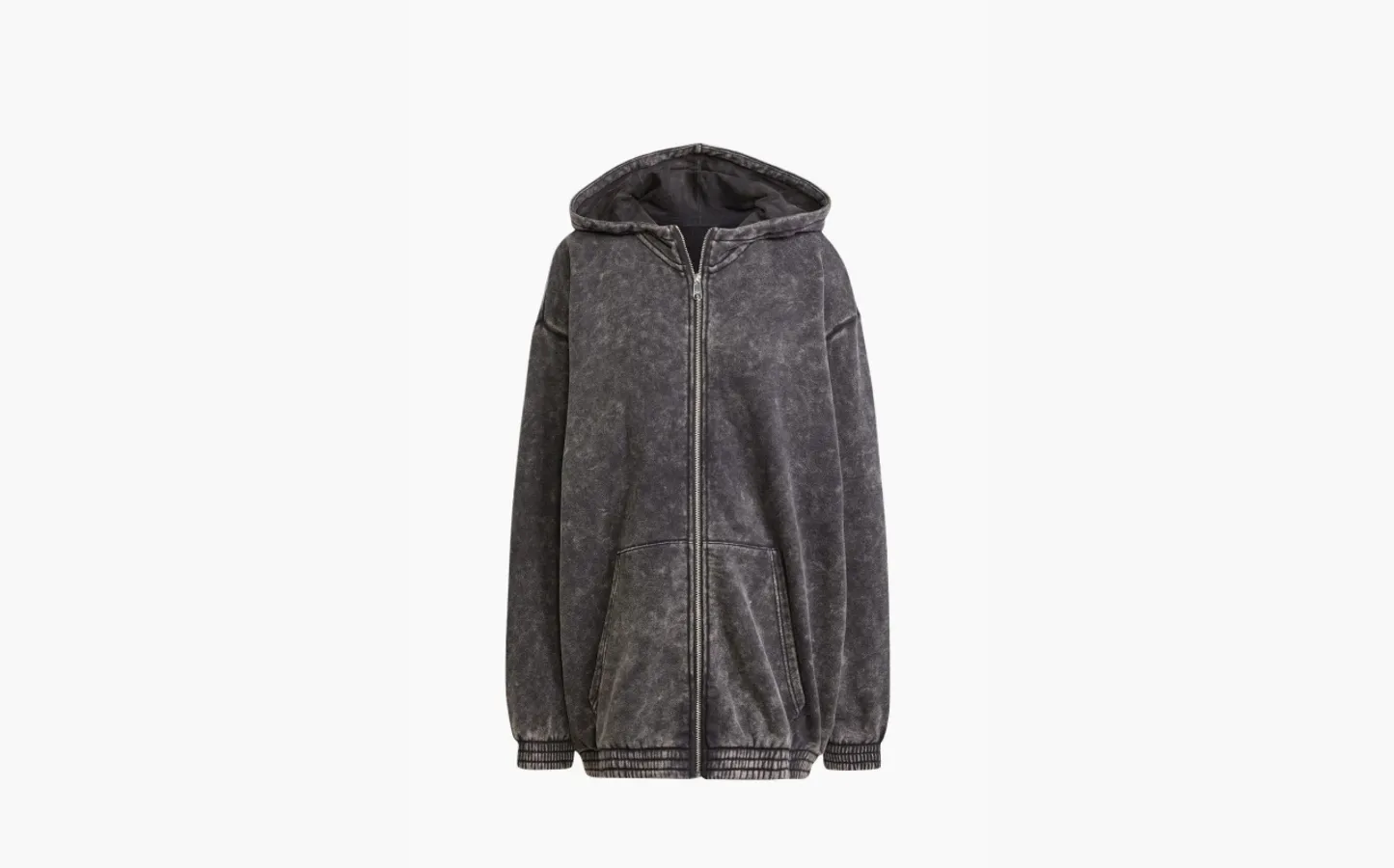 Adidas originals Acid-Washed OVERSIZED ZIP HOODIE «Black»