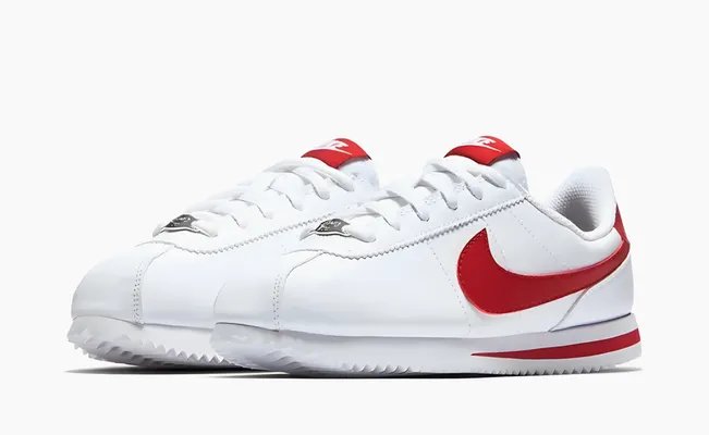 Кроссовки Nike Cortez Basic SL GS «White Gym Red» belye