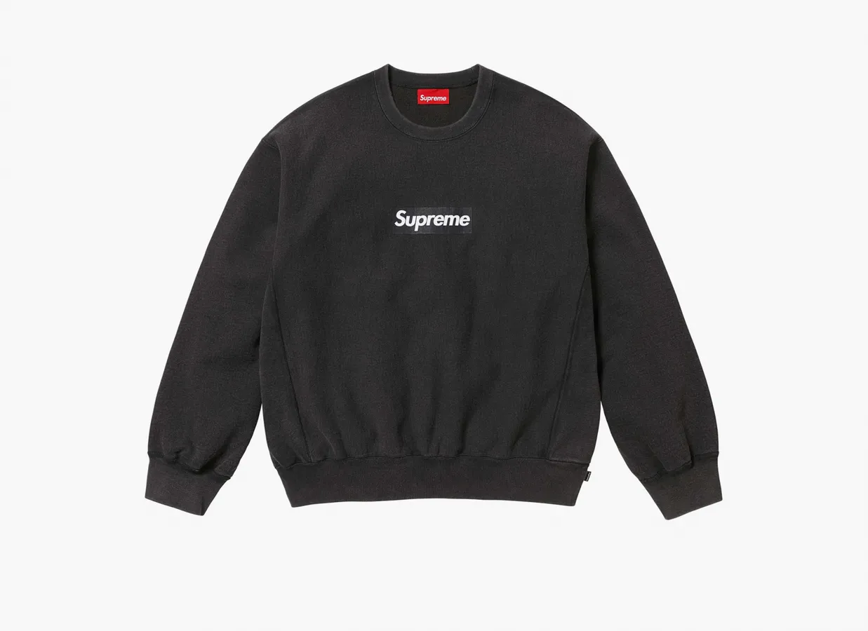Supreme Washed Box Logo Crewneck «Black»