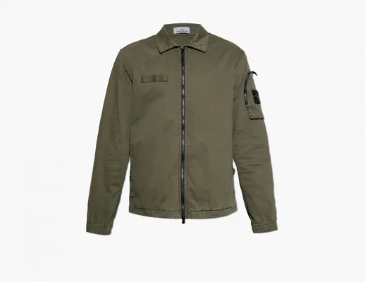 Одежда Stone Island Overshirt with Zip Fastening «Military» zelyenye