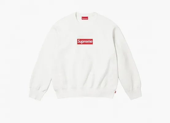 Одежда Supreme Washed Box Logo Crewneck «White» belye