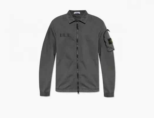 Одежда Stone Island Overshirt with Zip Fastening «Charcoal Grey» serye