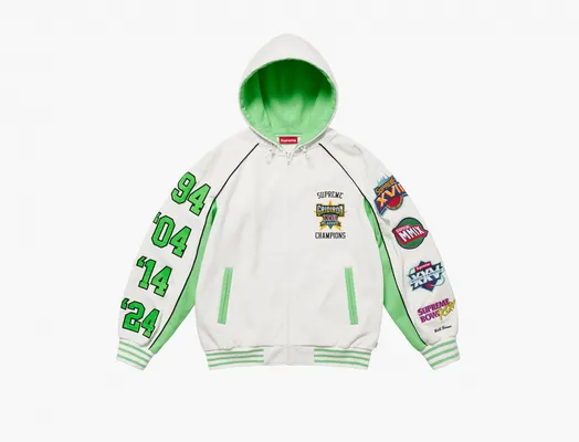 Одежда Supreme Playoffs Zip Up Hooded Sweatshirt «White» belye