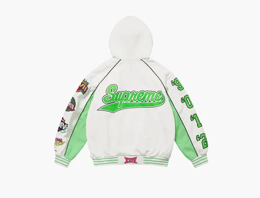 Одежда Supreme Playoffs Zip Up Hooded Sweatshirt «White» belye