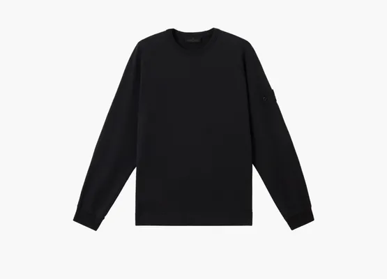Одежда Stone Island Crewneck Sweatshirt with Ribbed Details «Black» chyernye