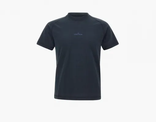 Одежда Stone Island Organic Cotton Jersey Slim fit T-Shirt Print «Navy Blue» sinie
