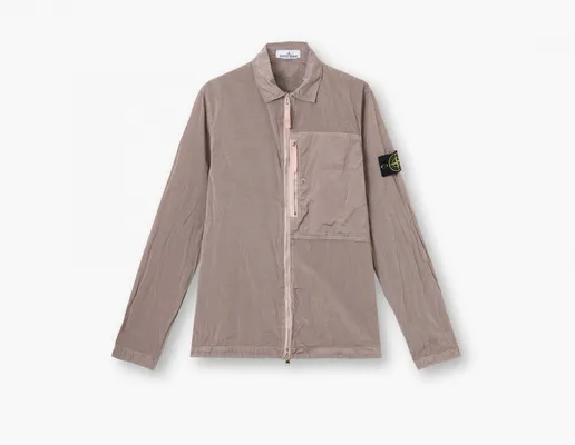 Одежда Stone Island Nylon Metal In Econyl Overshirt with Pocket and Two-Way Zip «Antique Rose» rozovye