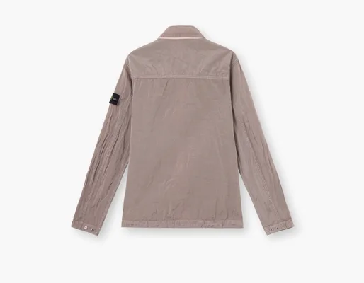 Одежда Stone Island Nylon Metal In Econyl Overshirt with Pocket and Two-Way Zip «Antique Rose» rozovye