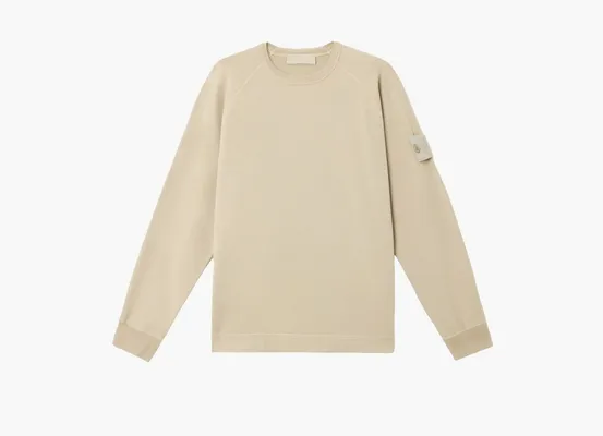 Одежда Stone Island Crewneck Sweatshirt with Ribbed Details «Beige» bezhevye