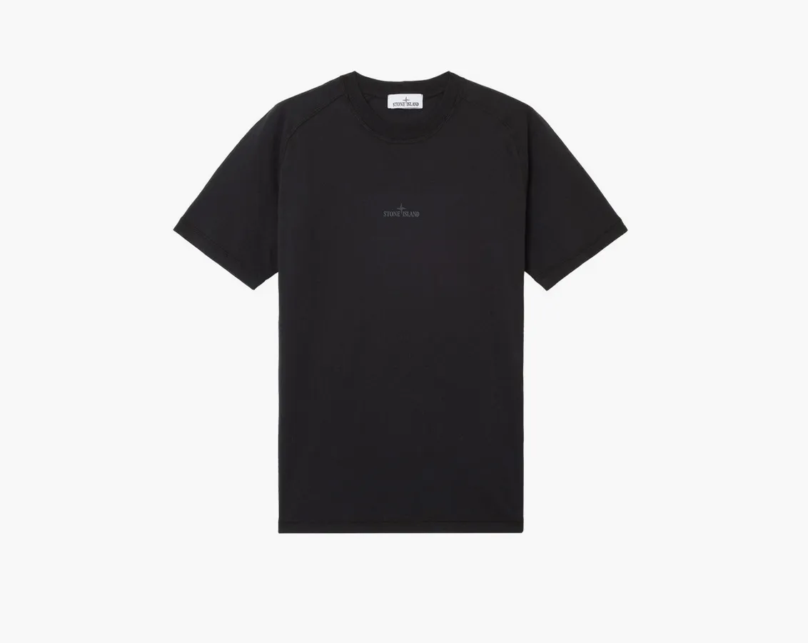 Stone Island Organic Cotton Jersey Slim fit T-Shirt Print «Black»