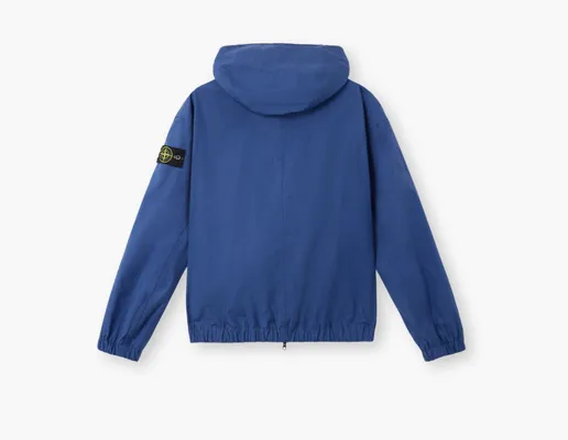  Stone Island Hooded Jacket with All-Weather Barrier and Anti-Drop «Marine Blue» sinie