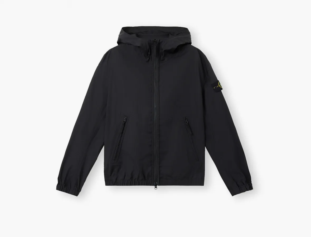 Stone Island Hooded Jacket with All-Weather Barrier and Anti-Drop «Black»