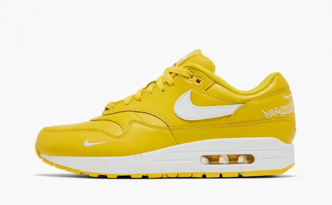 Кроссовки Supreme x Nike Air Max 1 '87 SP «Speed Yellow» zhyeltye