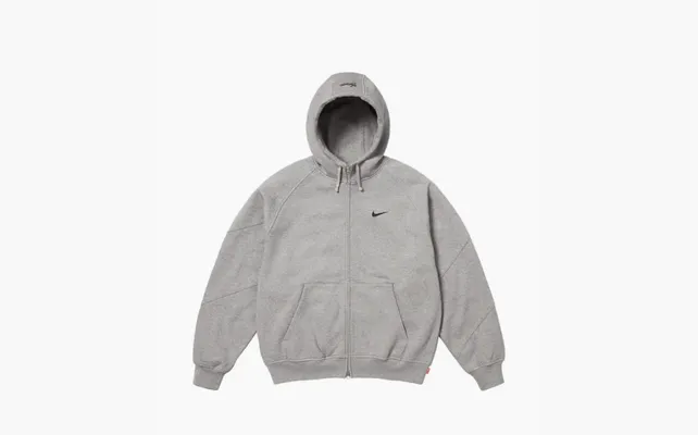 Одежда Supreme X Nike Zip Up Hooded «Gray» серый