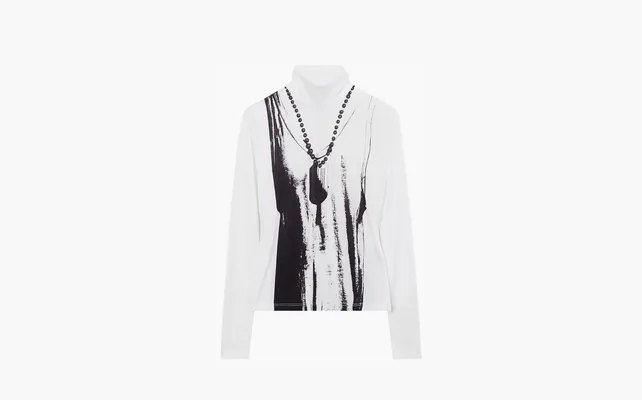 Одежда MM6 Maison Margiela Printed Mockneck «Black» belye
