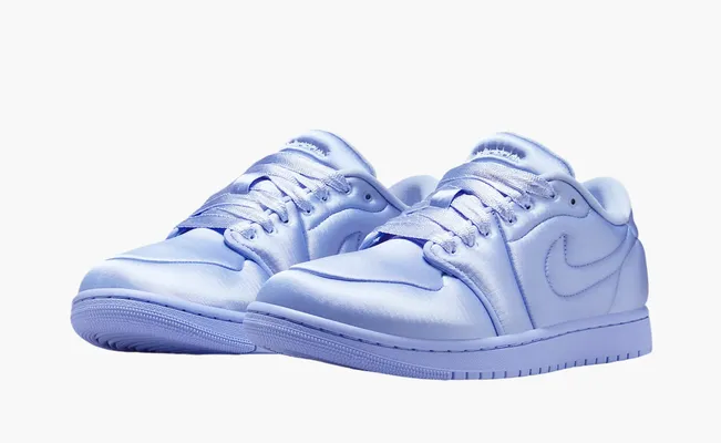 Кроссовки Air Jordan 1 Low Method of Make WMNS «Satin Aluminum» sinie