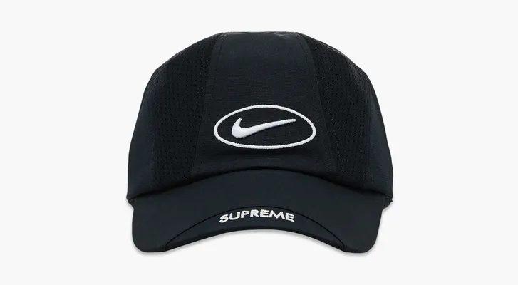 Аксессуары Supreme x Nike Running Hat «Black» chyernye