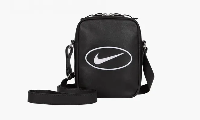 Сумки Supreme x Nike Leather Shoulder Bag «Black» chyernye