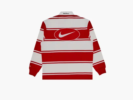 Одежда Supreme x Nike Stripe Rugby «Red» красный