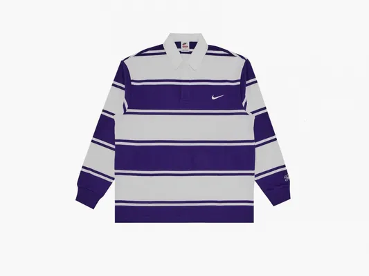 Одежда Supreme x Nike Stripe Rugby «Purple» фиолетовый