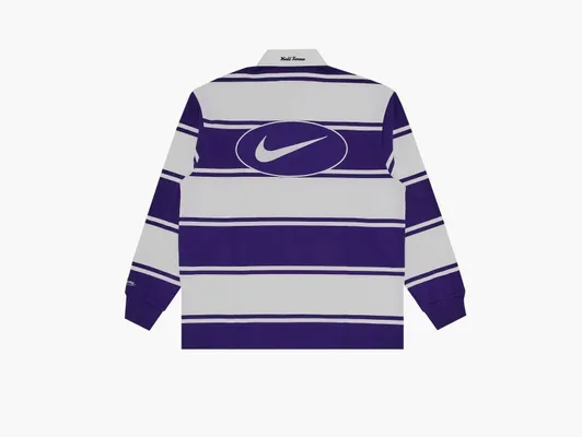 Одежда Supreme x Nike Stripe Rugby «Purple» фиолетовый