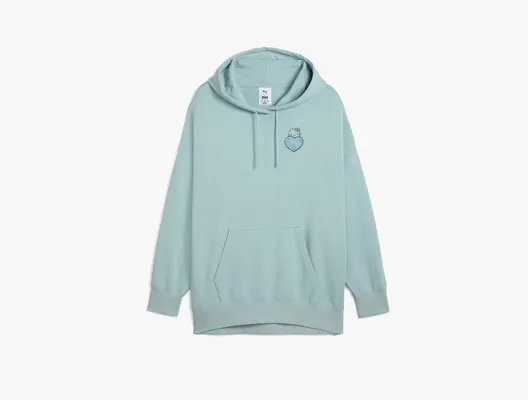 Одежда Puma x Hello Kitty and Friends Graphic Oversized Hoodie Women «Modern mint» zelyenye