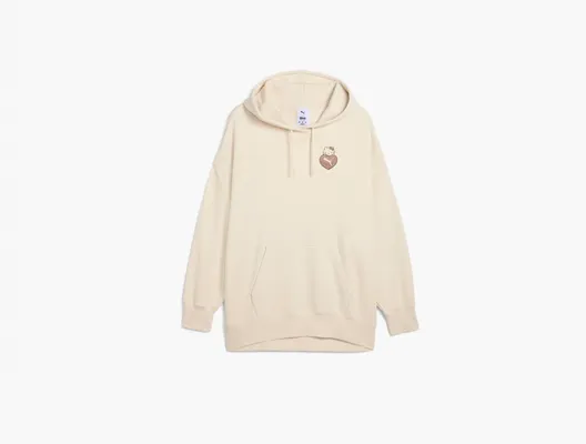 Одежда Puma x Hello Kitty and Friends Graphic Oversized Hoodie Women «Alpine Snow» bezhevye