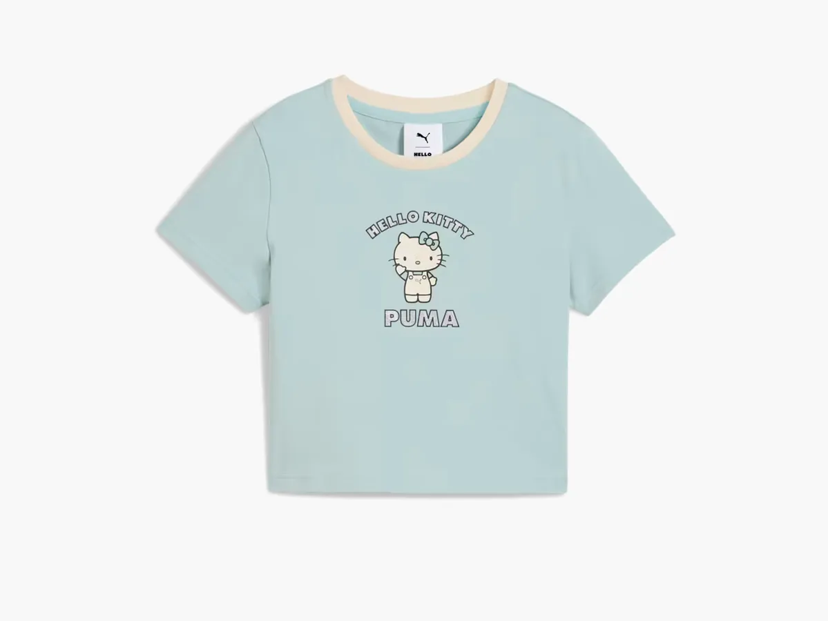 Puma x Hello Kitty and Friends Graphic Baby Tee Women «Modern Mint»